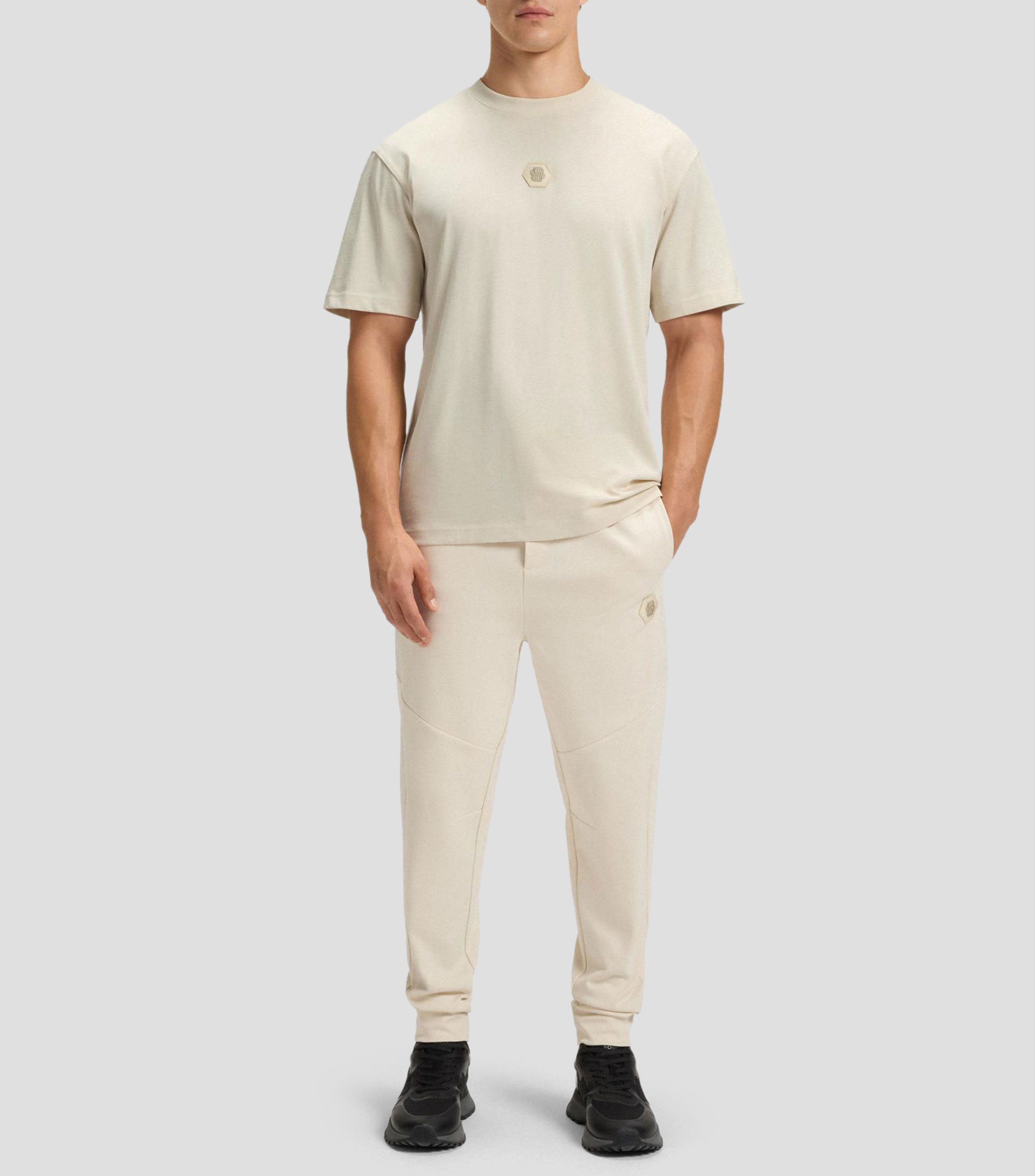 Playera de punto de algodón con monograma Double B Hombre